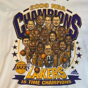 2009 Los Angeles Lakers Championship Adidas Character T Shirt Sz XXL (NWT)